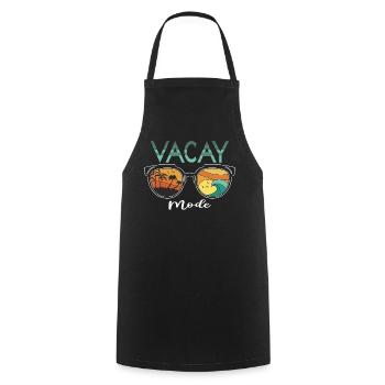 Fun holiday & surfer design - Cooking Apron - black - Front - AI Model Male 185 dark (185cm)
