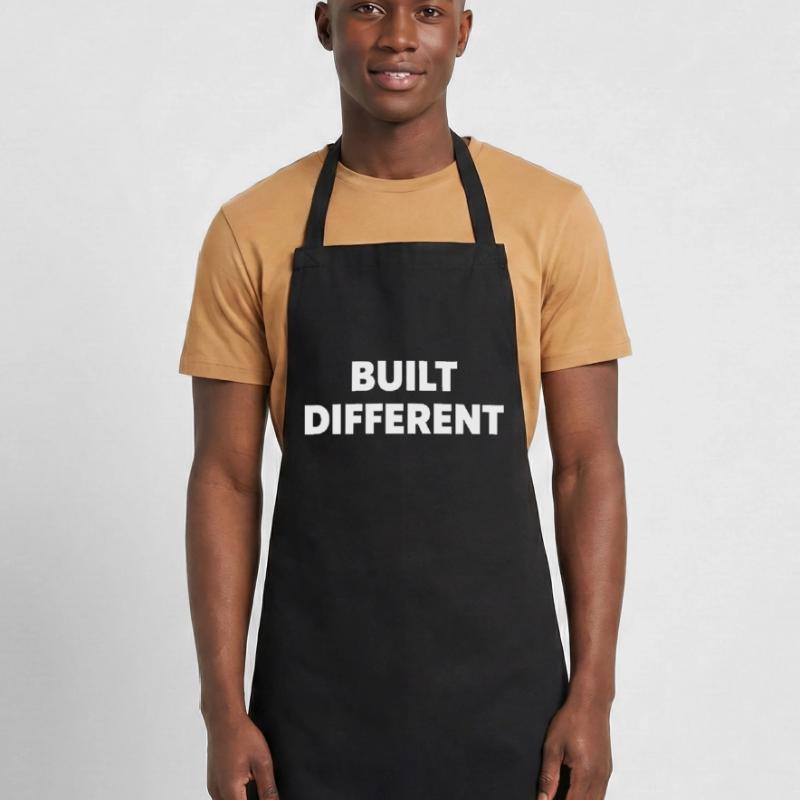 Built Different – Bold Statement Typography Cooking Apron
