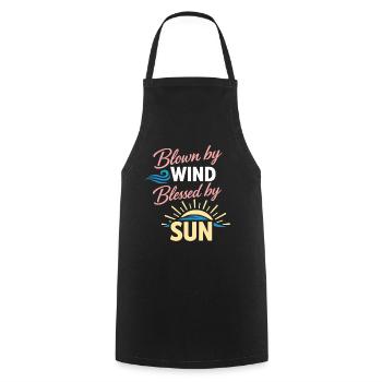 Les poils de mer s’en fichent - Tablier de cuisine - noir - Devant - AI Model Male 185 dark (185cm)