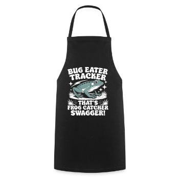 Frog Catcher Bug Eater Tracker Frog - Cooking Apron - black - Front - AI Model Male 185 dark (185cm)