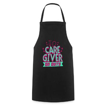Nurse, geriatric care - Cooking Apron - black - Front - AI Model Male 185 dark (185cm)