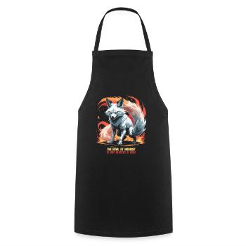 Créatures mythologiques kitsune - Tablier de cuisine - noir - Devant - AI Model Male 185 dark (185cm)