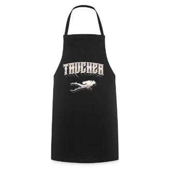 Diving divers - Cooking Apron - black - Front - AI Model Male 185 dark (185cm)