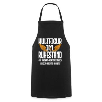 Pension 2026 Early retirement, partial retirement Pension - Cooking Apron - black - Front - AI Model Male 185 dark (185cm)