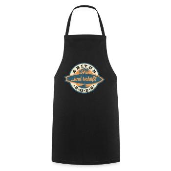 2026 Abitur and goodbye! Retro Badge - Cooking Apron - black - Front - AI Model Male 185 dark (185cm)