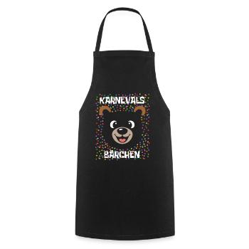 Carnival Bears | Big Face Costume Disguise - Cooking Apron - black - Front - AI Model Male 185 dark (185cm)