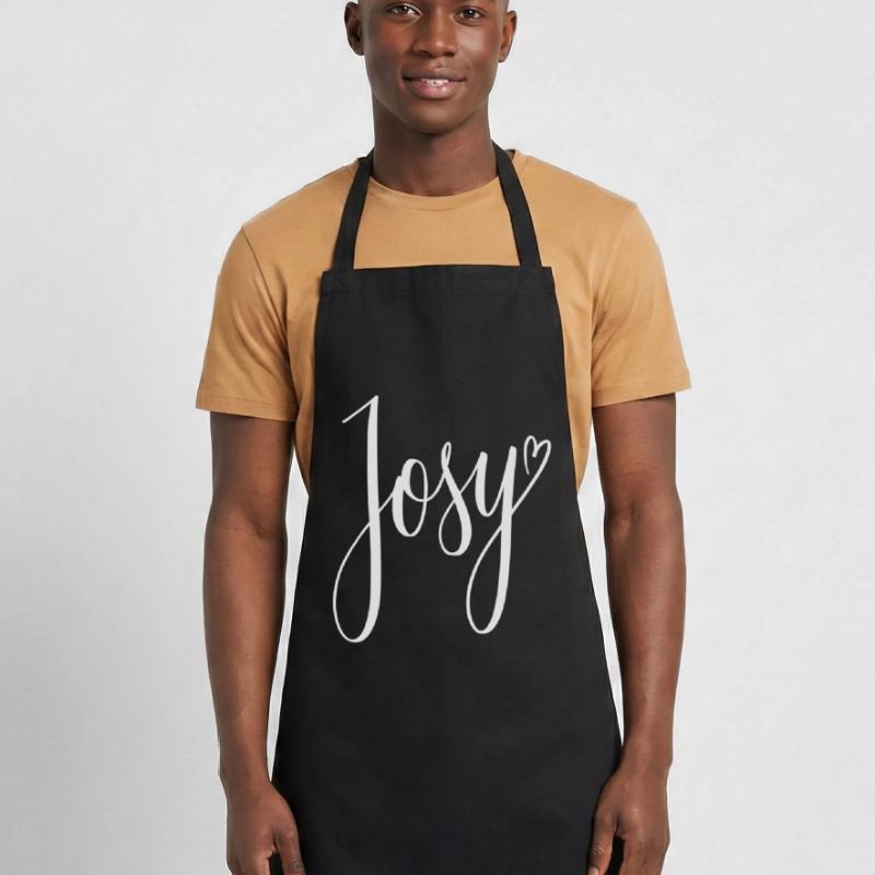Josy Script Heart Design Cooking Apron