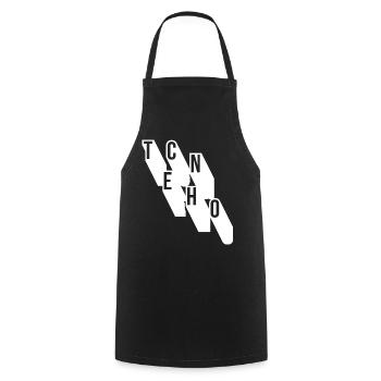 techno music geometric logo design - Cooking Apron - black - Front - AI Model Male 185 dark (185cm)