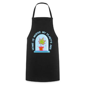 Home is where my plants are - Cooking Apron - black - Front - AI Model Male 185 dark (185cm)