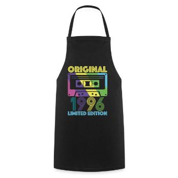 Original 1996 Cassette 30th Anniversary 30 Year Tee - Cooking Apron - black - Front - AI Model Male 185 dark (185cm)