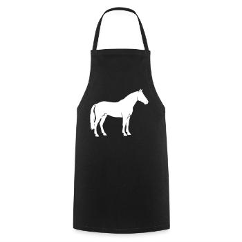 Silhouette du cheval Vecteur de montée debout - Tablier de cuisine - noir - Devant - AI Model Male 185 dark (185cm)