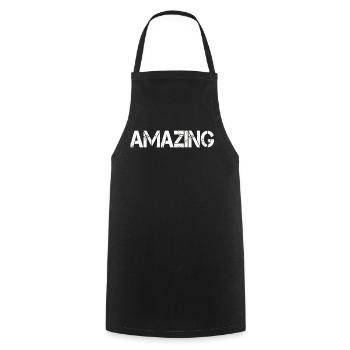 amazing - Cooking Apron - black - Front - AI Model Male 185 dark (185cm)