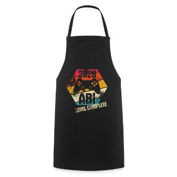 Abi 2026 - Abitur Passed - Level Complete - Cooking Apron - black - Front - AI Model Male 185 dark (185cm)