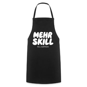 Mehr Skill als Koffein - Kochschürze - Schwarz - Vorne - AI Model Male 185 dark (185cm)