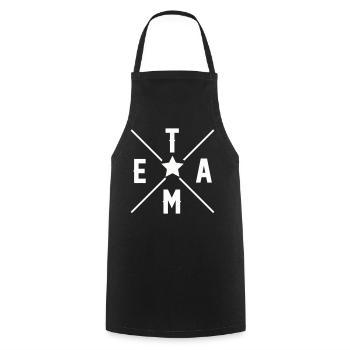 Team - Cooking Apron - black - Front - AI Model Male 185 dark (185cm)