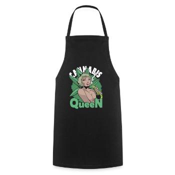 Tenue de Reine du Cannabis - Tablier de cuisine - noir - Devant - AI Model Male 185 dark (185cm)