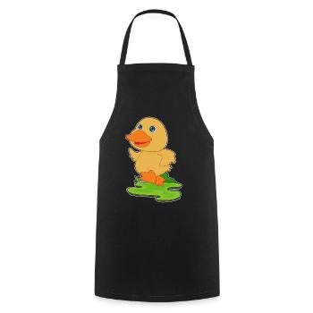 Duck Jogger Jogging Sport - Cooking Apron - black - Front - AI Model Male 185 dark (185cm)