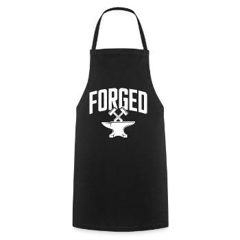 Forged - Cooking Apron - black - Front - AI Model Male 185 dark (185cm)