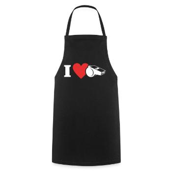 Les sauveteurs adorent les nageurs sauveteurs - Tablier de cuisine - noir - Devant - AI Model Male 185 dark (185cm)