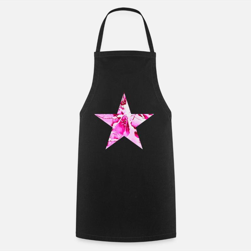 Star Winter Snow - Cooking Apron - black