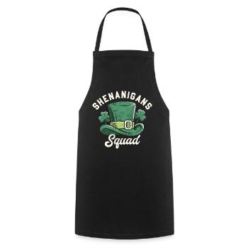 Shenanigans Squad St Patricks Day Green Hat - Cooking Apron - black - Front - AI Model Male 185 dark (185cm)