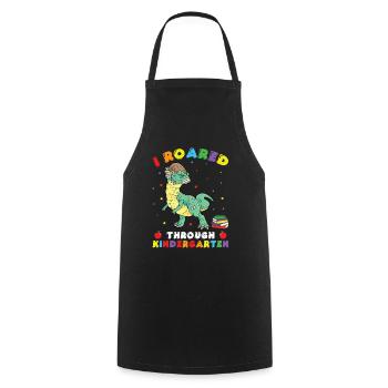  Kindergarten Outfit Dinosaur Costume - Cooking Apron - black - Front - AI Model Male 185 dark (185cm)