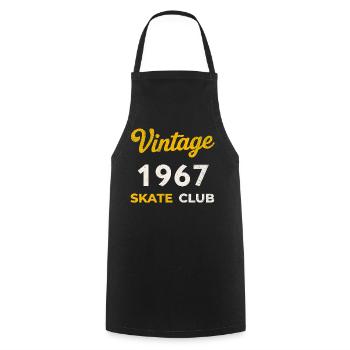 Vintage 1967 Skate Club Retro Birth Year Gift - Cooking Apron - black - Front - AI Model Male 185 dark (185cm)