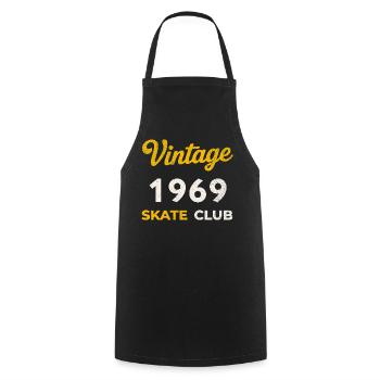 Vintage 1969 Skate Club Retro Birth Year Gift - Cooking Apron - black - Front - AI Model Male 185 dark (185cm)