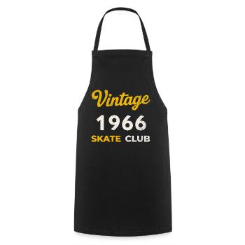 Vintage 1966 Skate Club Retro Birth Year Gift - Cooking Apron - black - Front - AI Model Male 185 dark (185cm)