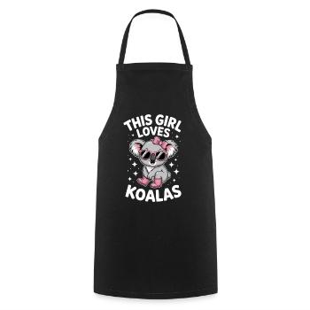 Koala Sprüche Koalas Lustiges Koala Geschenk - Kochschürze - Schwarz - Vorne - AI Model Male 185 dark (185cm)