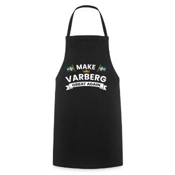 Varberg Pride Banner Emblem - Cooking Apron - black - Front - AI Model Male 185 dark (185cm)