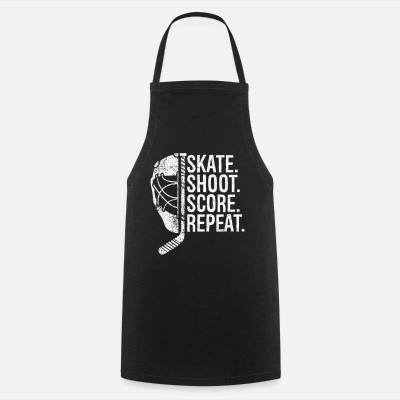 Skate Shoot Score Repeat - Cooking Apron - black
