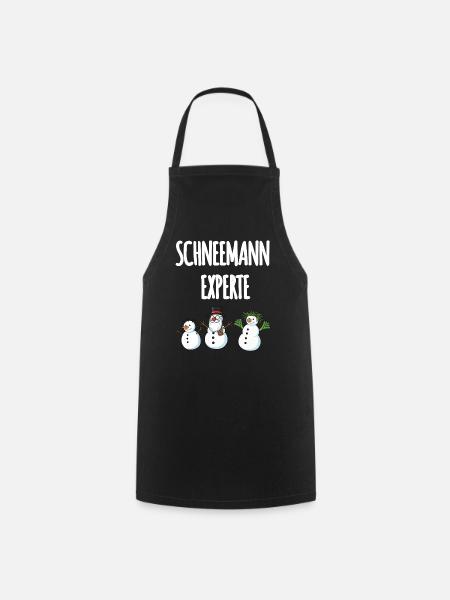 Schneemann Experte - Kochschürze - Schwarz
