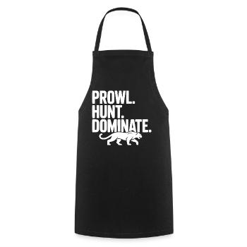 Prowl. Hunt. Dominate. - Cooking Apron - black - Front - AI Model Male 185 dark (185cm)