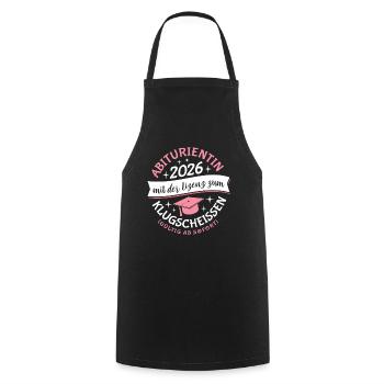 Abiturientin 2026 - Abitur - Klugscheißer Lizenz - Cooking Apron - black - Front - AI Model Male 185 dark (185cm)