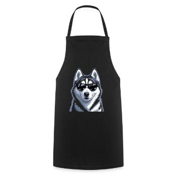 Husky - Kochschürze - Schwarz - Vorne - AI Model Male 185 dark (185cm)