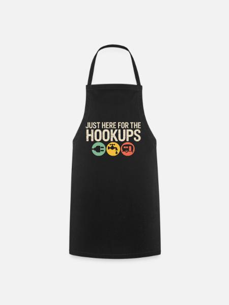 Hookups Trio: Wohnmobil-Camping-Ikonen - Kochschürze - Schwarz
