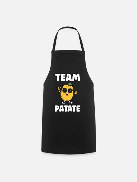 Team Potato Smiling Maskottchen - Kochschürze - Schwarz