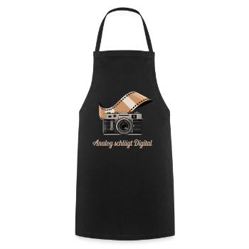 Analog Beats Digital Retro Camera - Cooking Apron - black - Front - AI Model Male 185 dark (185cm)