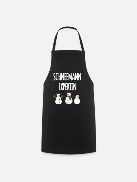 Schneemann Expertin - Kochschürze - Schwarz