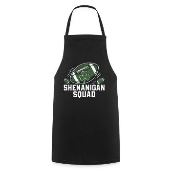 Shamrock Football Shenanigan Squad Vintage Style - Cooking Apron - black - Front - AI Model Male 185 dark (185cm)