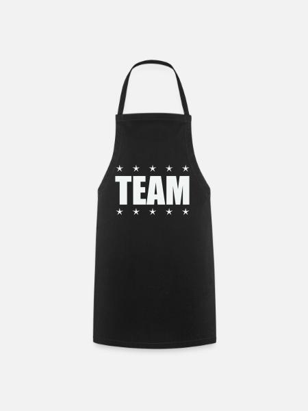 Team mit Sternen - Kochschürze - Schwarz