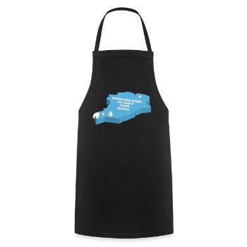 Greenland is not for sale (3D edition) - Cooking Apron - black - Front - AI Model Male 185 dark (185cm)
