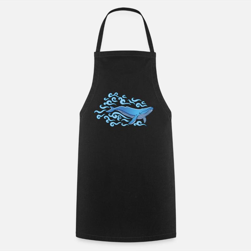La baleine bleue - Tablier de cuisine - noir