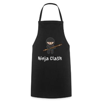 Ninja Fight Sport Bo - Tablier de cuisine - noir - Devant - AI Model Male 185 dark (185cm)