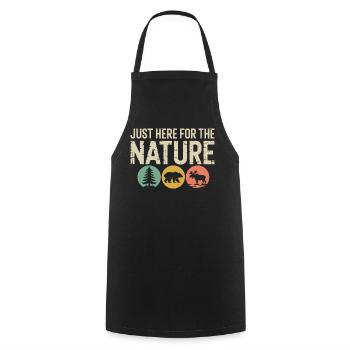 Naturtrio Silhouettenkreis - Kochschürze - Schwarz - Vorne - AI Model Male 185 dark (185cm)