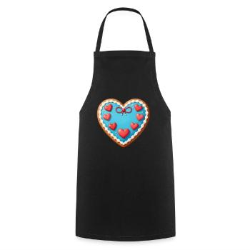 Cadeau pour la fête des mères : Idée de cadeau pour la fête des mères - Tablier de cuisine - noir - Devant - AI Model Male 185 dark (185cm)