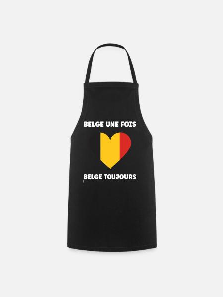 Cœur Belge Tricolore - Tablier de cuisine - noir