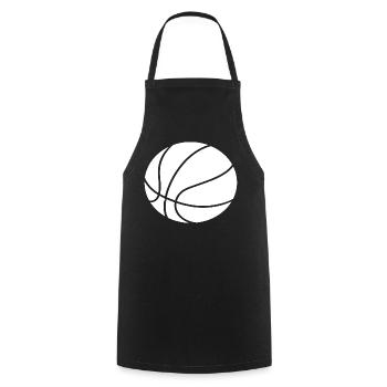 Minimal Basketball Outline Sport Design - Cooking Apron - black - Front - AI Model Male 185 dark (185cm)