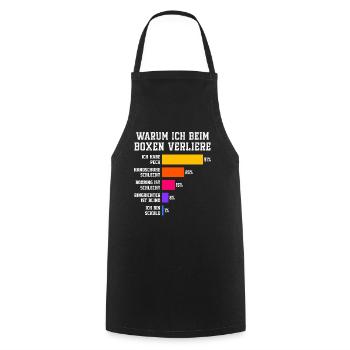 Pourquoi je perds en boxe Boxe - Tablier de cuisine - noir - Devant - AI Model Male 185 dark (185cm)